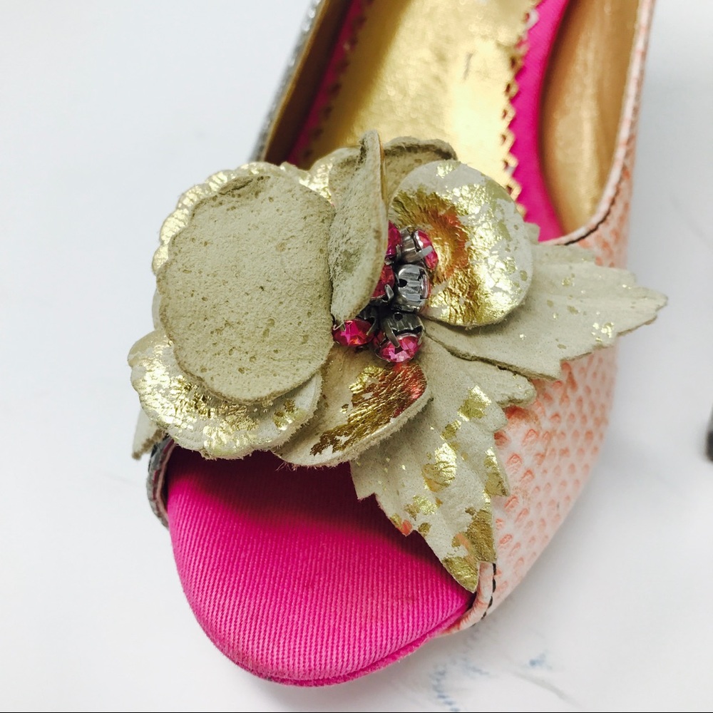 Poetic License Bloom Artsy Peep Toe Floral Heels - Picture 7 of 8
